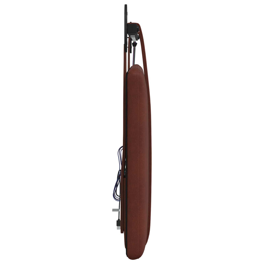 Hangend hoofdbord Met LED-verlichting Glanzend Bruin Antiek PU