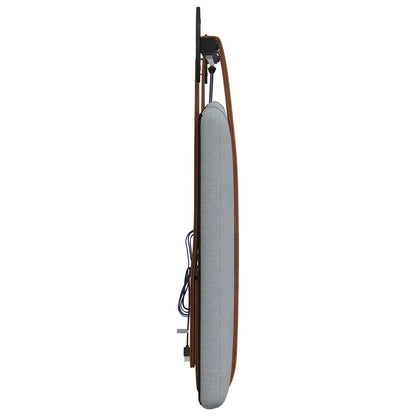 Hangend hoofdbord Met LED-verlichting Lichtgrijs Antiek PU