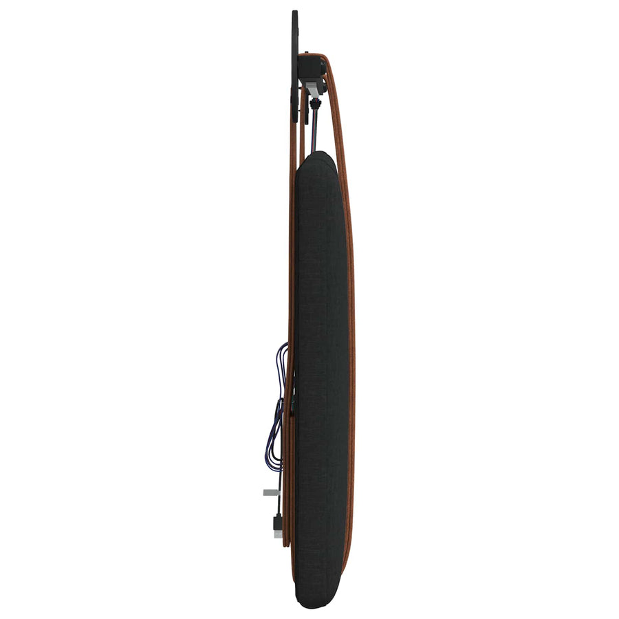 Hangend hoofdbord Met LED-verlichting Zwart Antiek PU