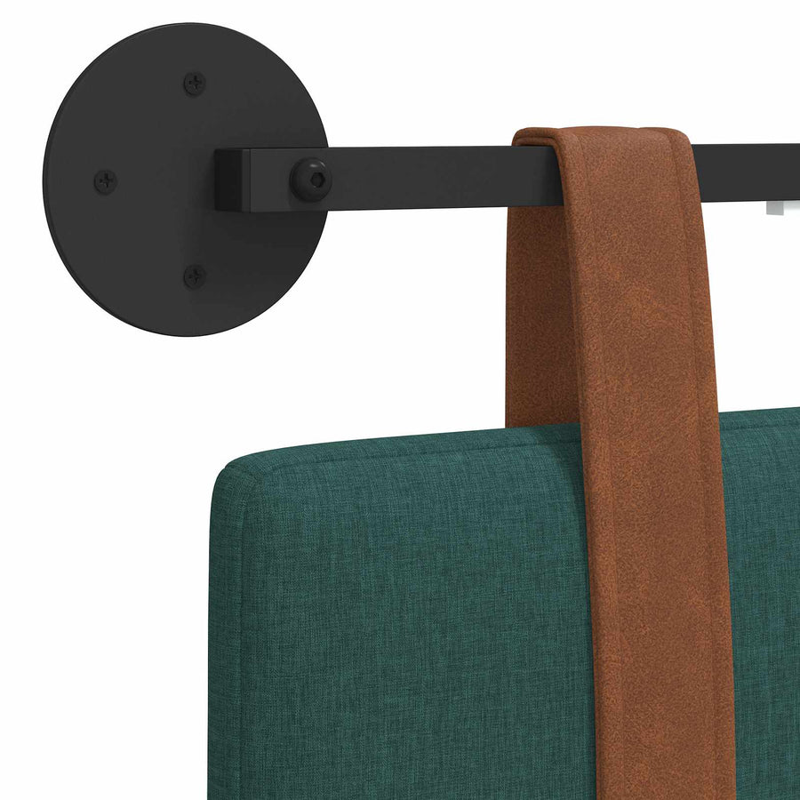 Hangend hoofdbord Met LED-verlichting Donkergroen Antiek PU