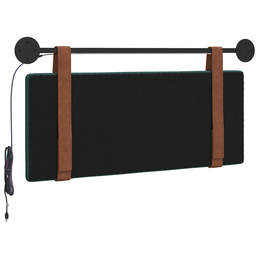 Hangend hoofdbord Met LED-verlichting Donkergroen Antiek PU