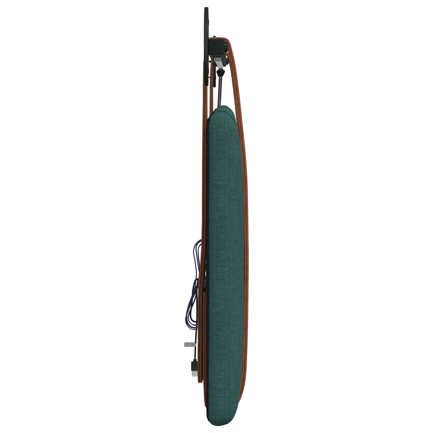 Hangend hoofdbord Met LED-verlichting Donkergroen Antiek PU