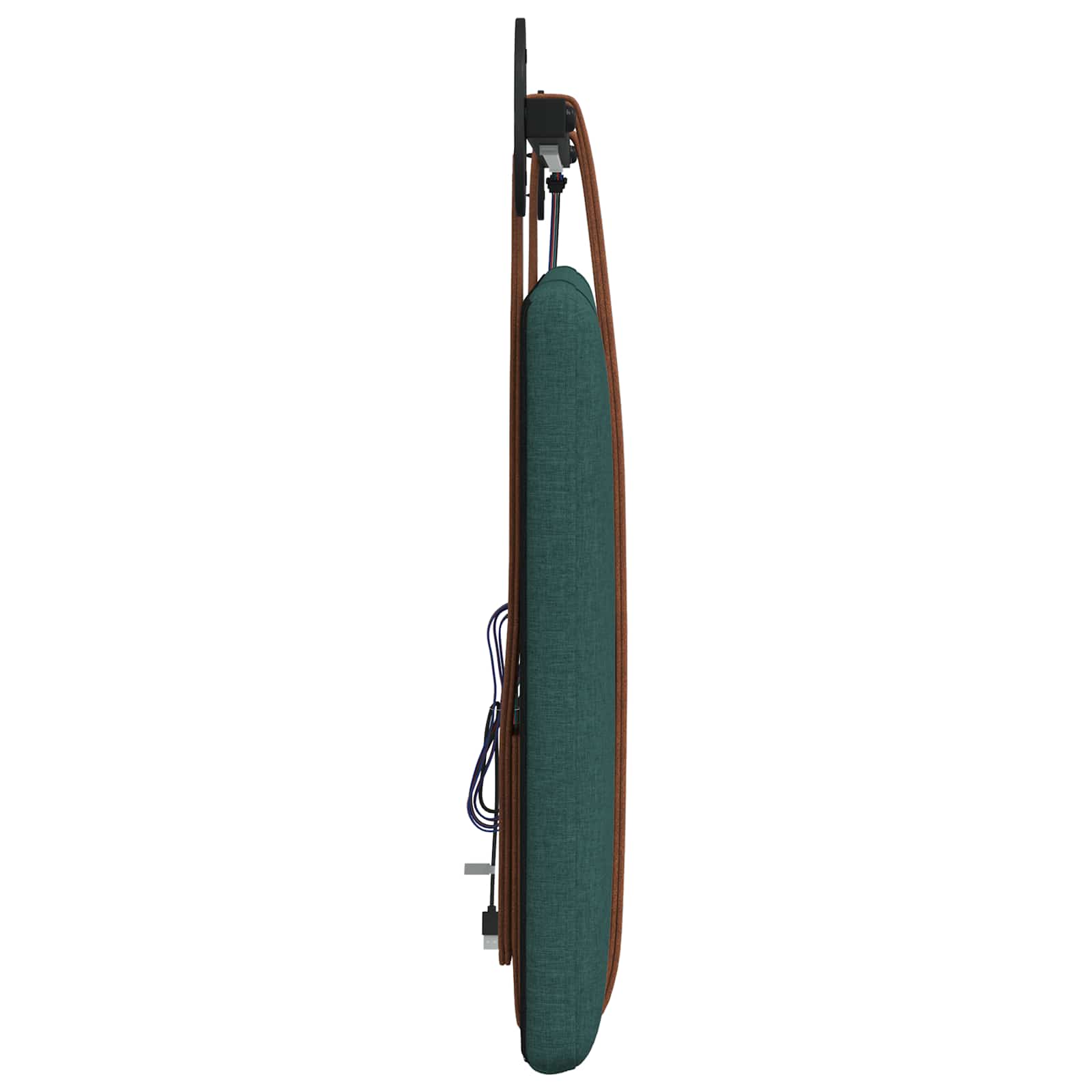 Hangend hoofdbord Met LED-verlichting Donkergroen Antiek PU