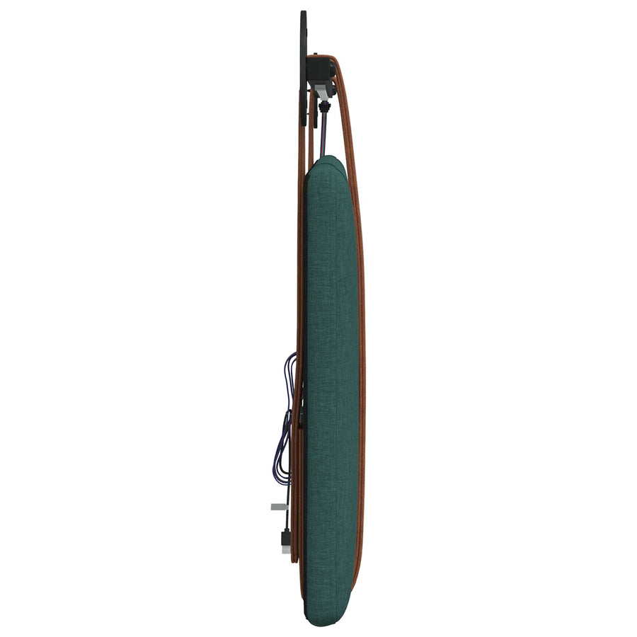 Hangend hoofdbord Met LED-verlichting Donkergroen Antiek PU