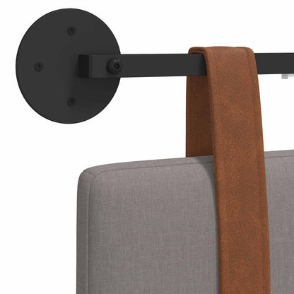 Hangend hoofdbord Met LED-verlichting Taupe Antiek PU