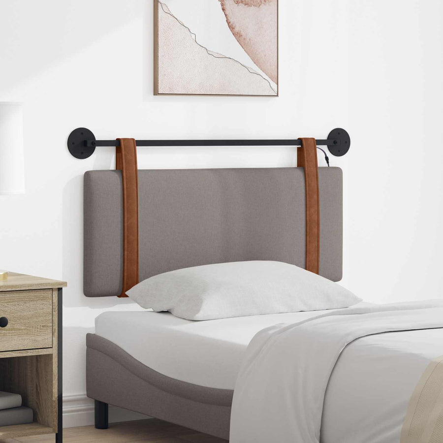 Hangend hoofdbord Met LED-verlichting Taupe Antiek PU