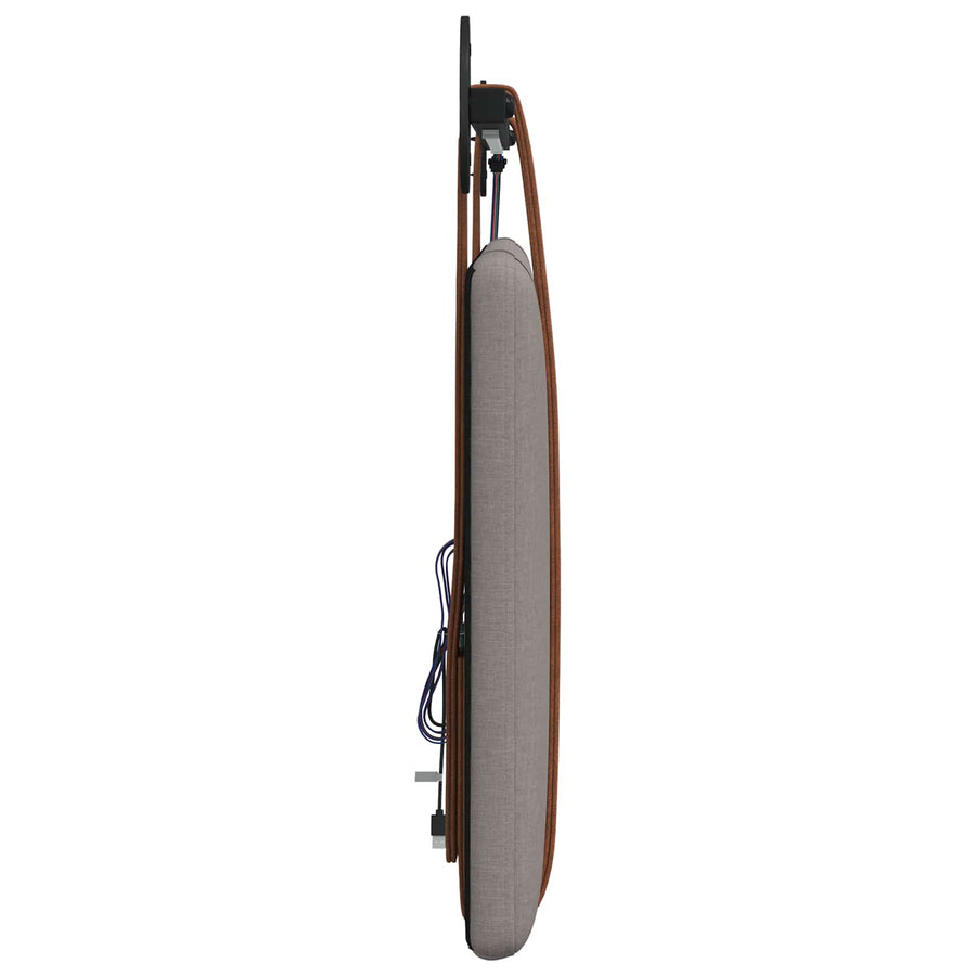 Hangend hoofdbord Met LED-verlichting Taupe Antiek PU