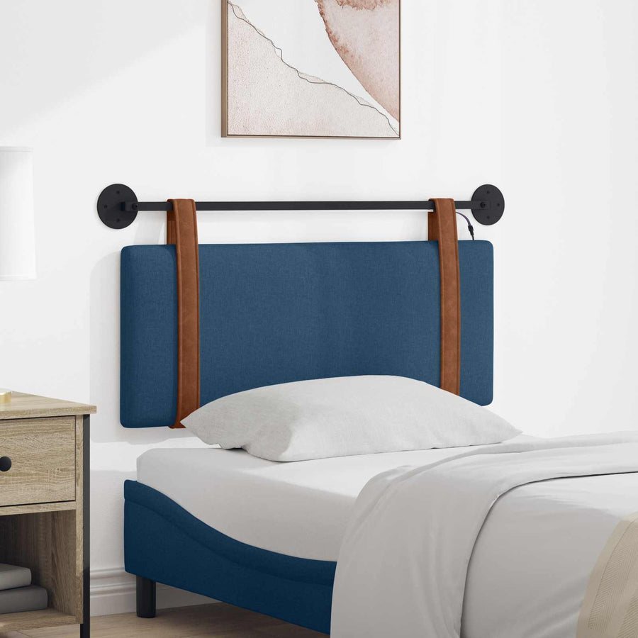 Hangend hoofdbord Met LED-verlichting Blauw Antiek PU