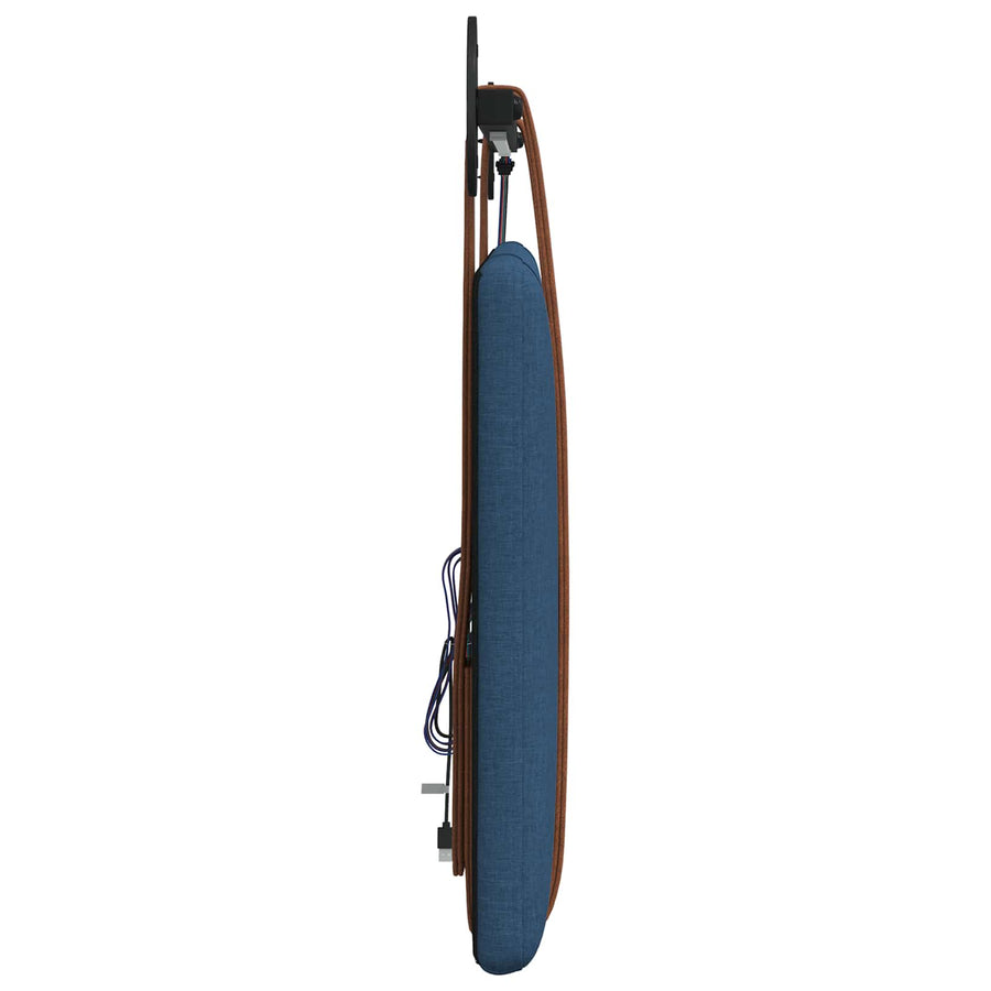 Hangend hoofdbord Met LED-verlichting Blauw Antiek PU