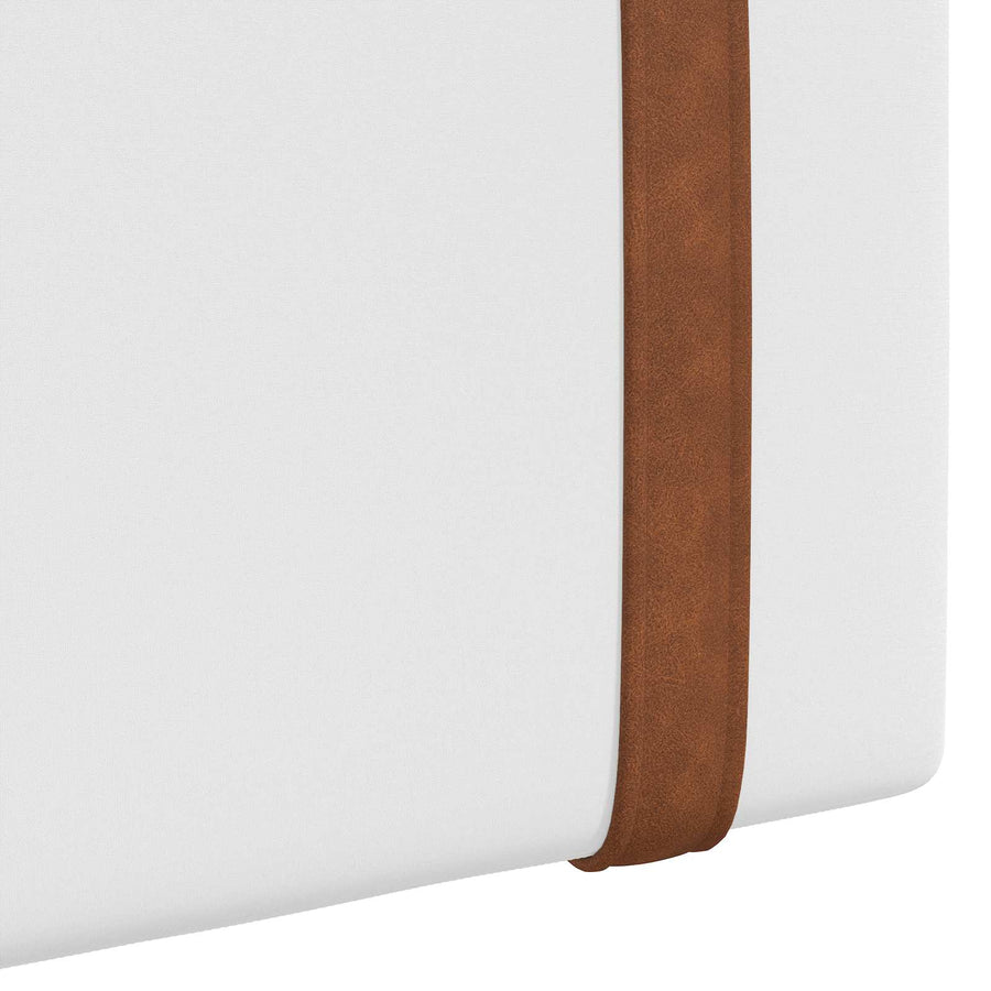 Hangend hoofdbord Met LED-verlichting Wit Antiek PU