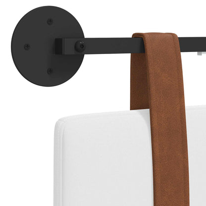 Hangend hoofdbord Met LED-verlichting Wit Antiek PU