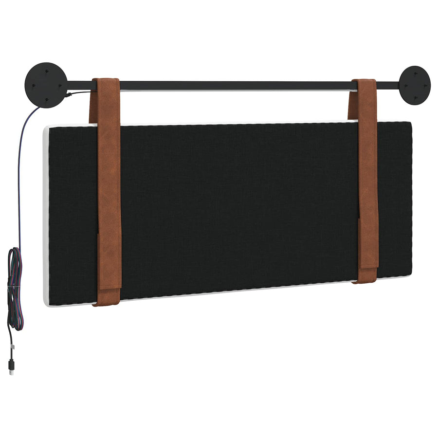 Hangend hoofdbord Met LED-verlichting Wit Antiek PU