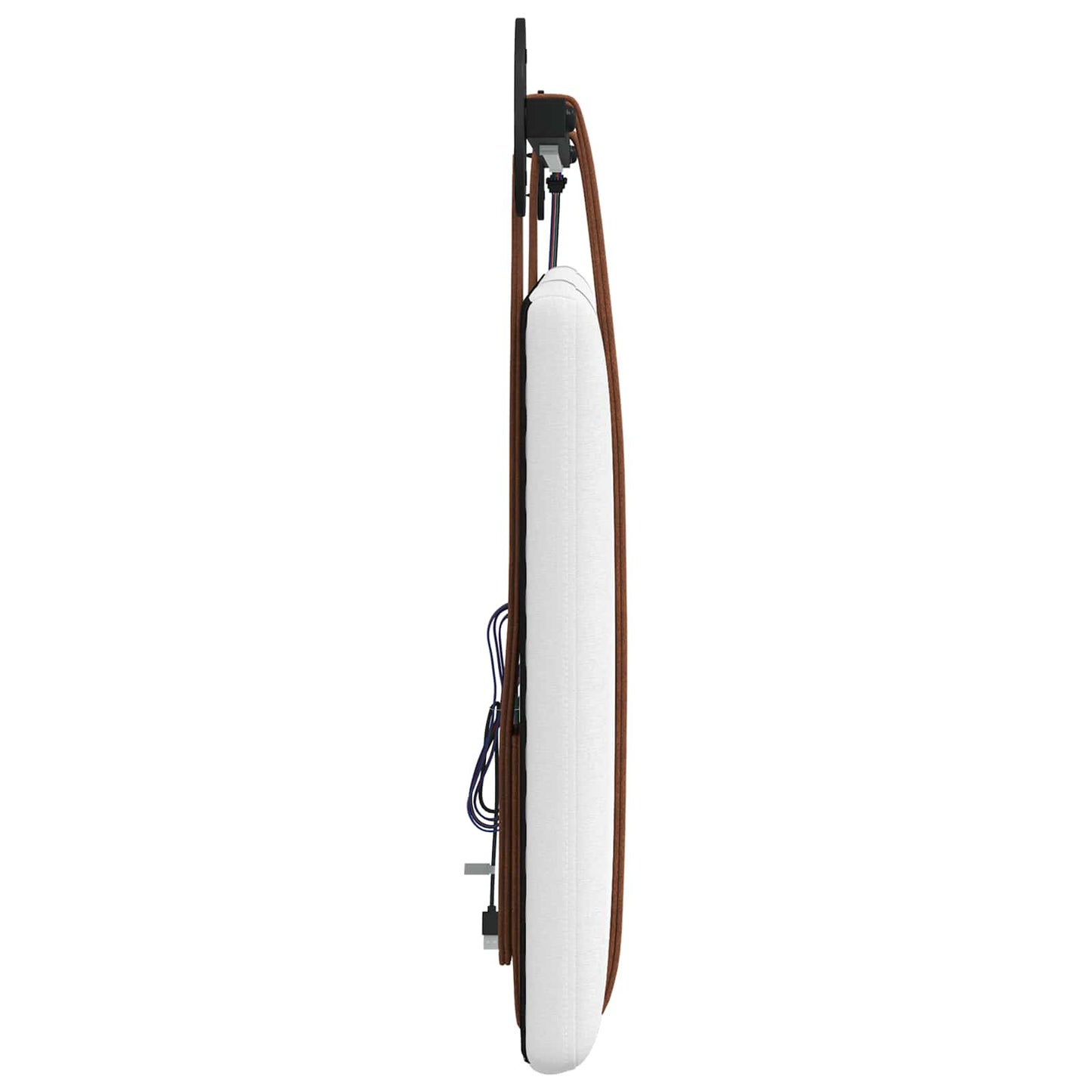 Hangend hoofdbord Met LED-verlichting Wit Antiek PU