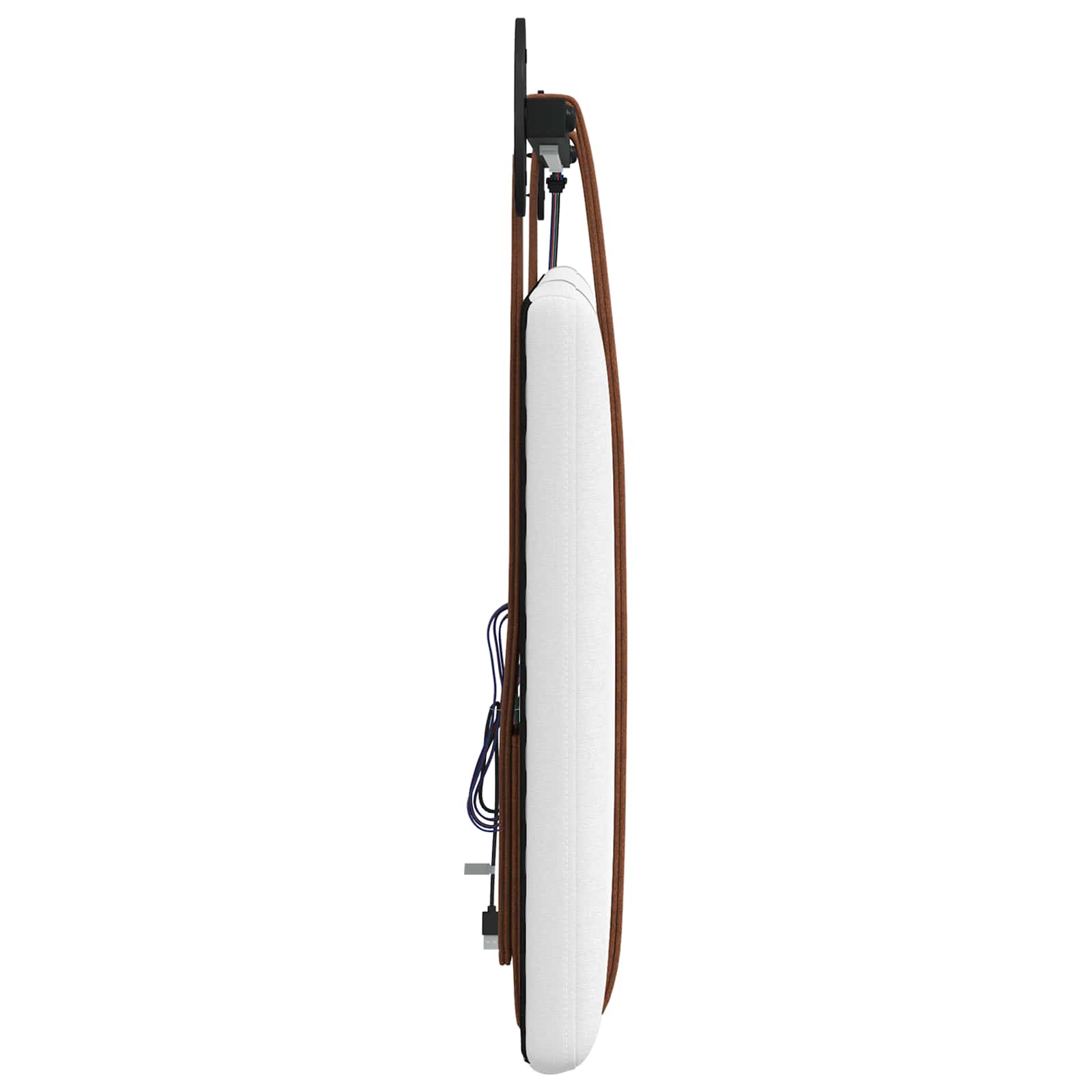 Hangend hoofdbord Met LED-verlichting Wit Antiek PU