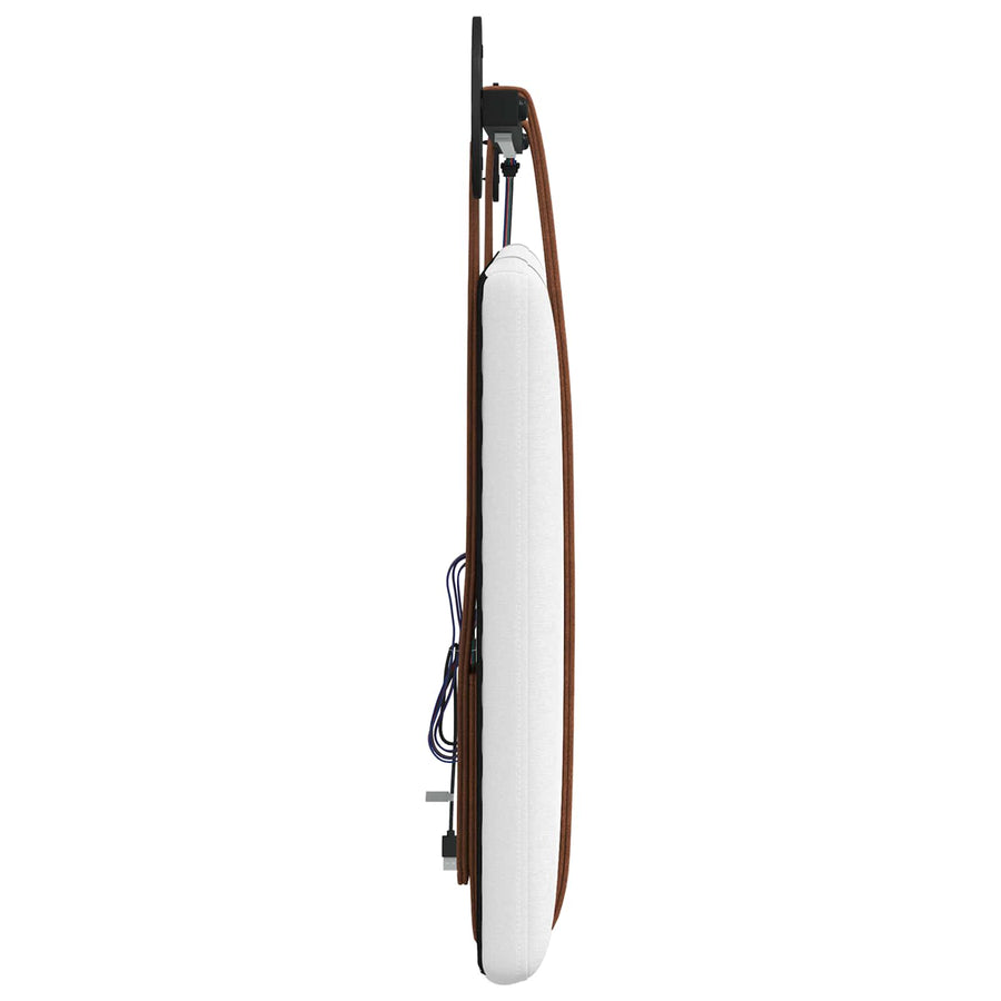 Hangend hoofdbord Met LED-verlichting Wit Antiek PU