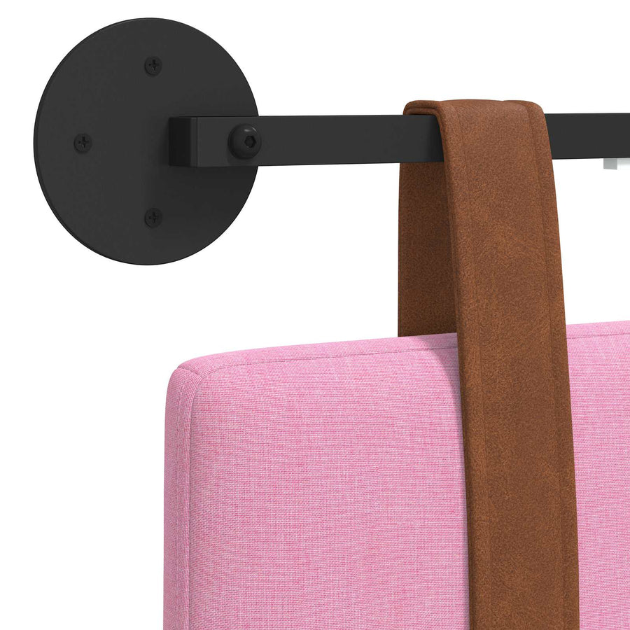 Hangend hoofdbord Met LED-verlichting Roze Antiek PU