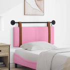 Hanging Headboard With LED Lighting Pink Antique PU