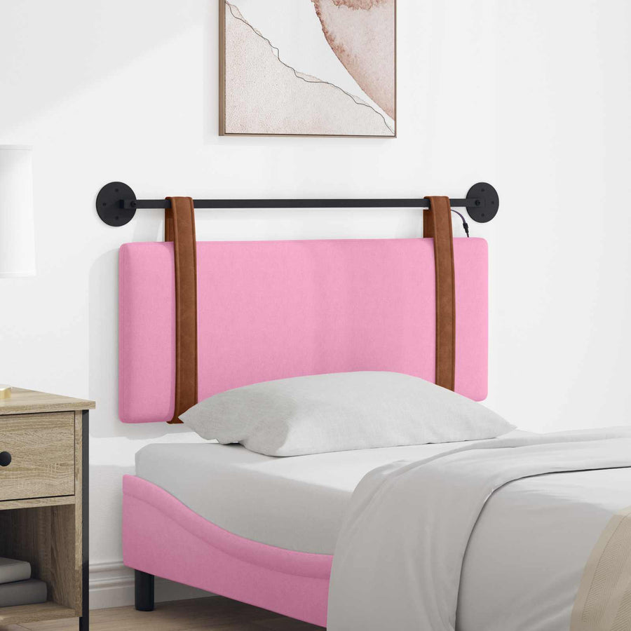 Hangend hoofdbord Met LED-verlichting Roze Antiek PU