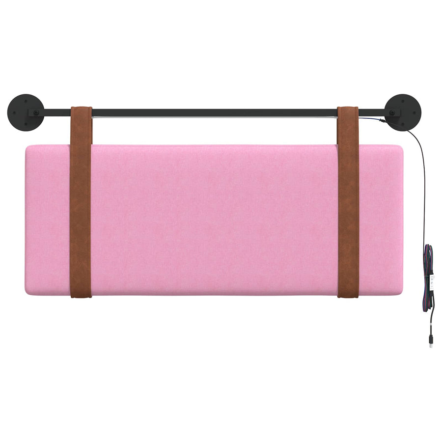 Hangend hoofdbord Met LED-verlichting Roze Antiek PU