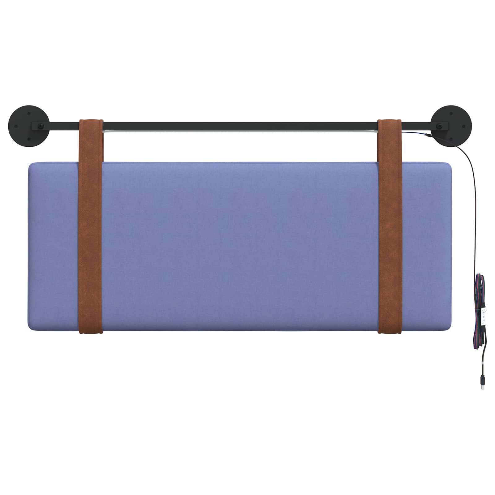 Hangend hoofdbord Met LED-verlichting Jeans Blauw Antiek PU
