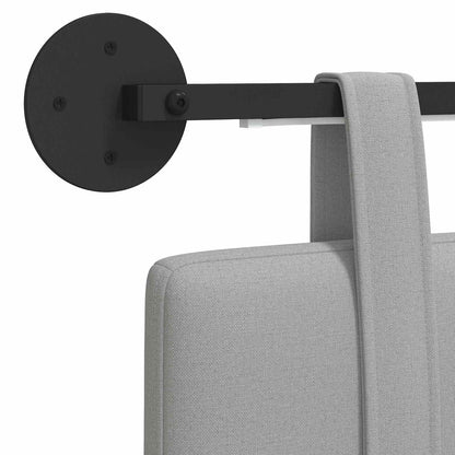 Hangend hoofdbord Met LED-verlichting Wolkengrijs Stof