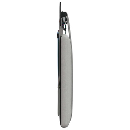 Hangend hoofdbord Met LED-verlichting Wolkengrijs Stof