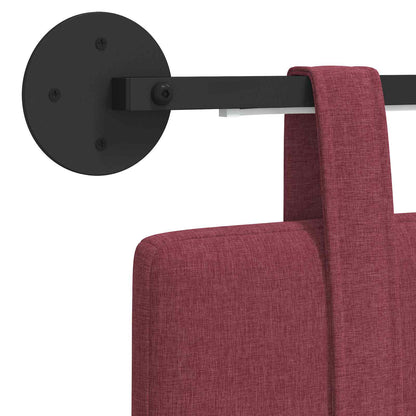 Hangend hoofdbord Met LED-verlichting Wijnrood Stof