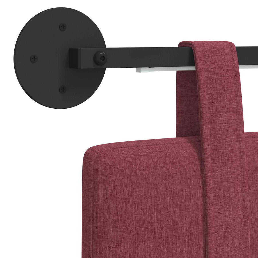 Hangend hoofdbord Met LED-verlichting Wijnrood Stof