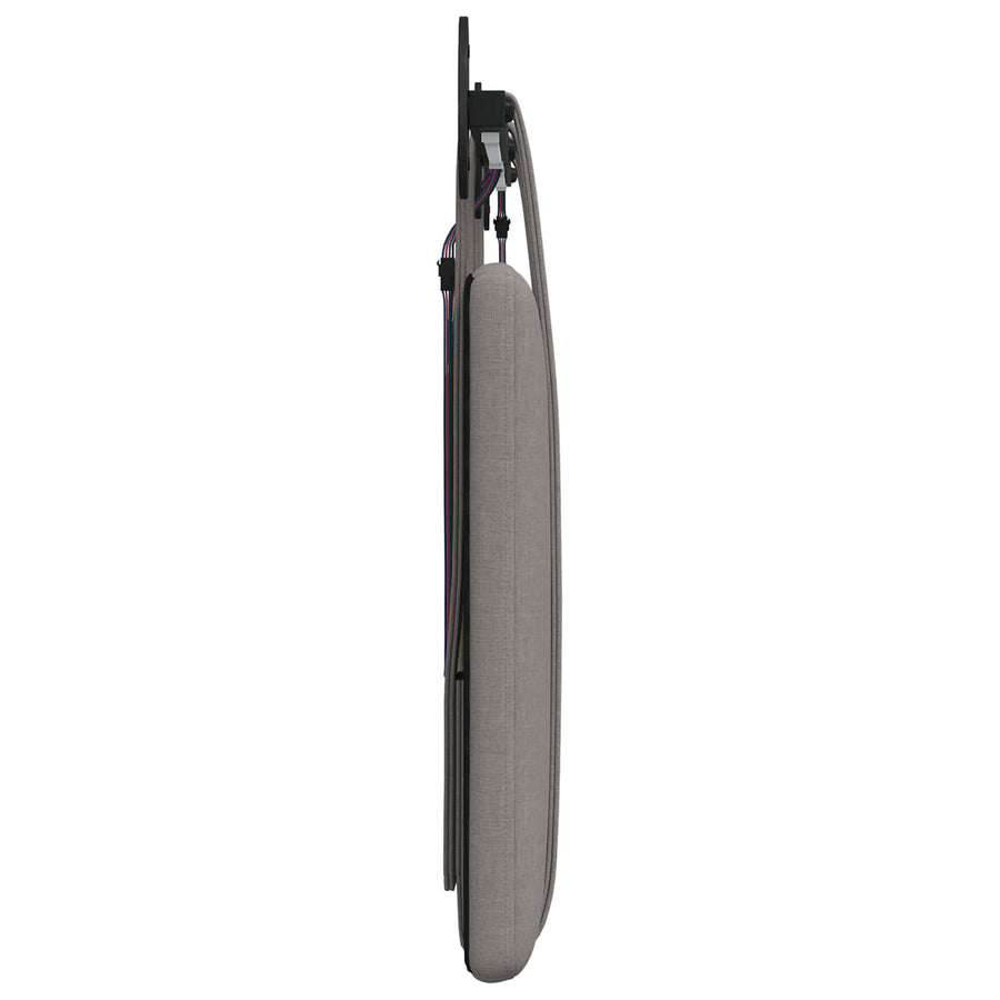Hangend hoofdbord Met LED-verlichting Taupe Stof