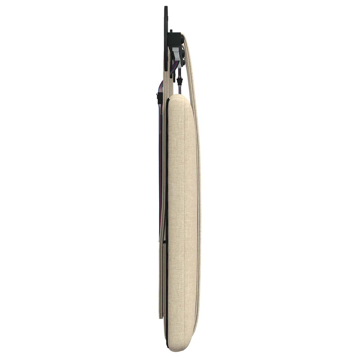 Hangend hoofdbord Met LED-verlichting Crèmekleurig Stof