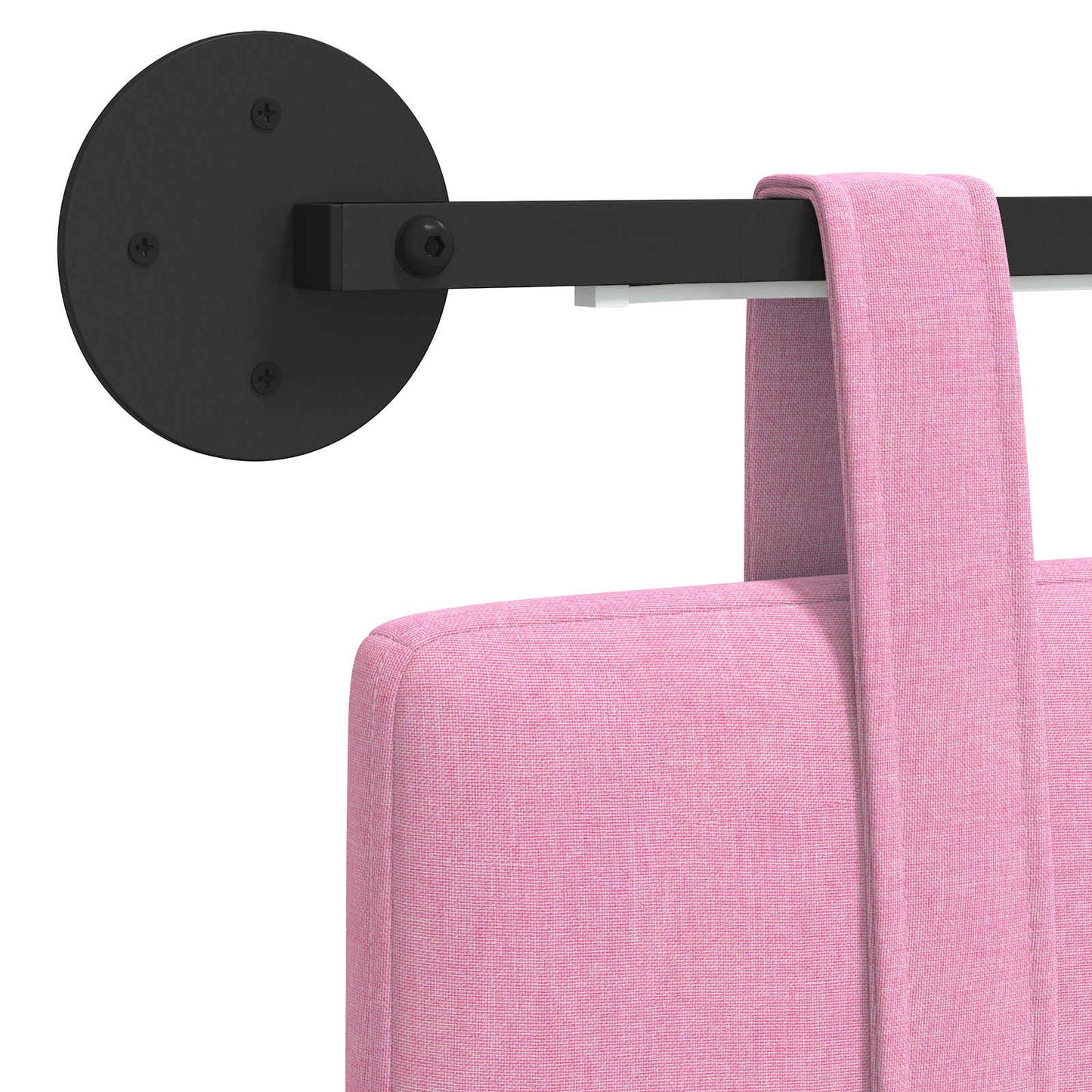 Hangend hoofdbord Met LED-verlichting Roze Stof