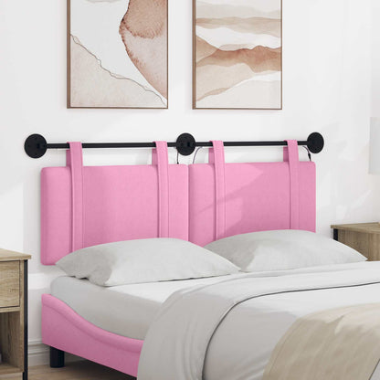 Hangend hoofdbord Met LED-verlichting Roze Stof