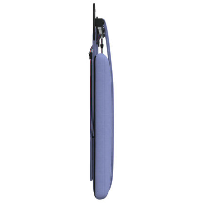 Hangend hoofdbord Met LED-verlichting Jeans Blauw Stof
