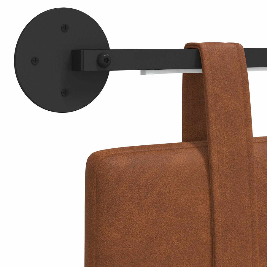 Hangend hoofdbord Met LED-verlichting Bruin Antiek PU