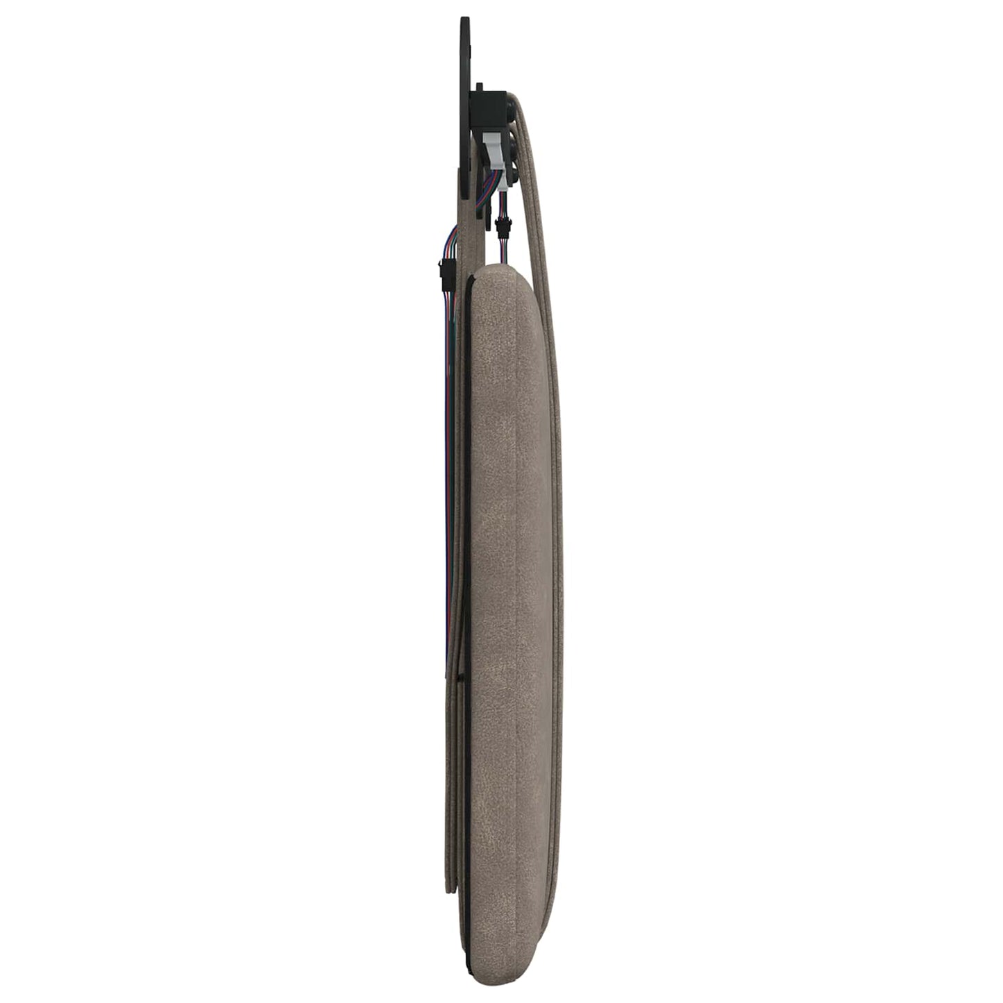 Hangend hoofdbord Met LED-verlichting Grijs Antiek PU