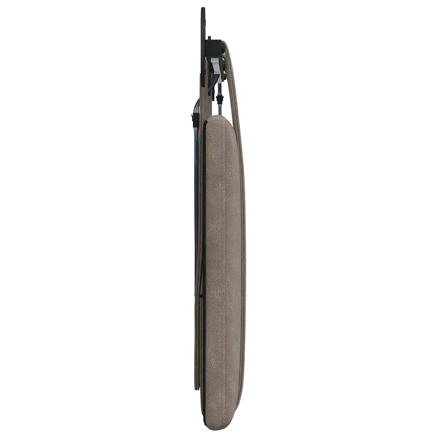 Hangend hoofdbord Met LED-verlichting Grijs Antiek PU