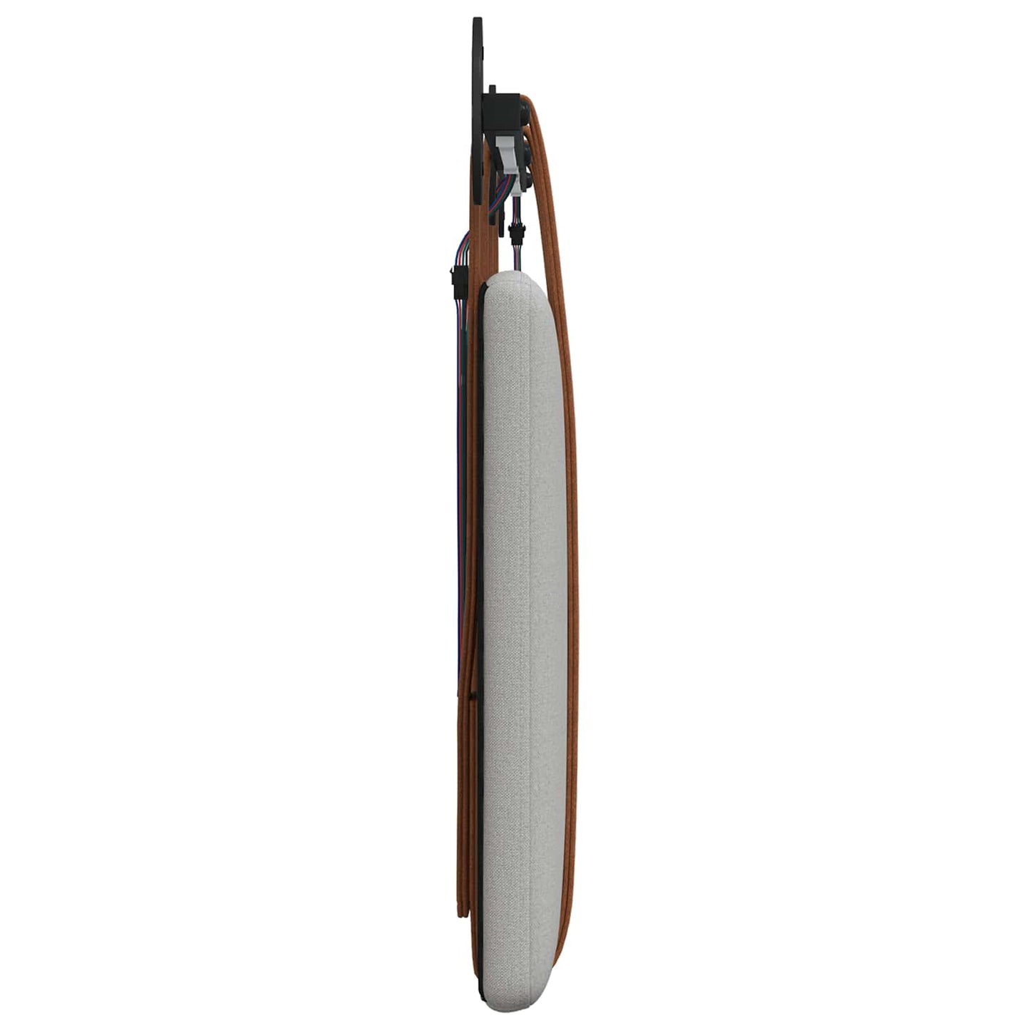 Hangend hoofdbord Met LED-verlichting Wolkengrijs Antiek PU