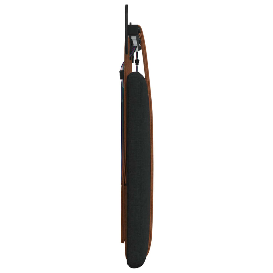 Hangend hoofdbord Met LED-verlichting Zwart Antiek PU