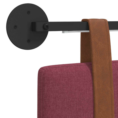 Hangend hoofdbord Met LED-verlichting Wijnrood Antiek PU