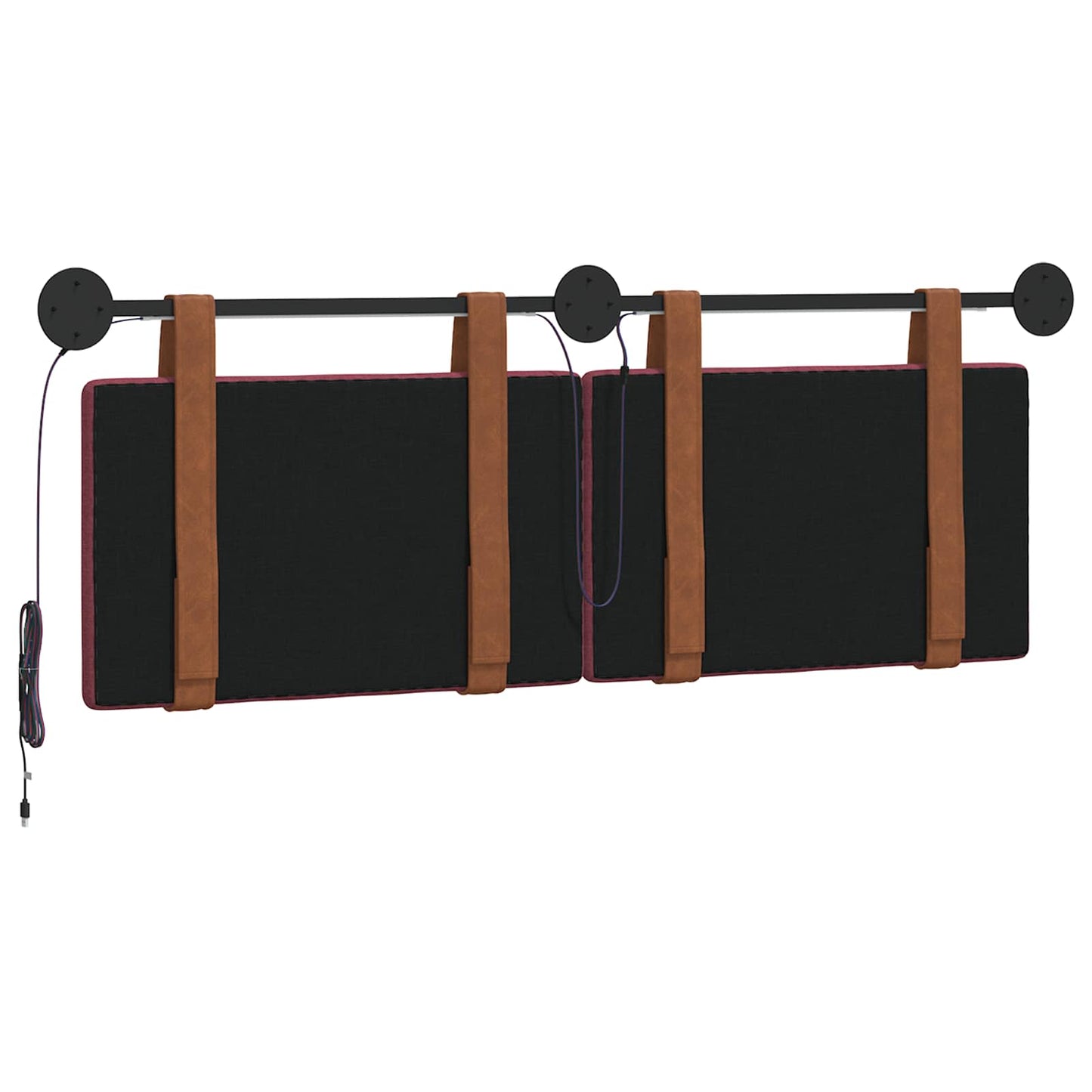 Hangend hoofdbord Met LED-verlichting Wijnrood Antiek PU