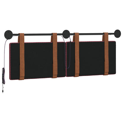 Hangend hoofdbord Met LED-verlichting Wijnrood Antiek PU