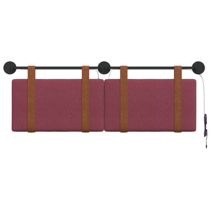Hangend hoofdbord Met LED-verlichting Wijnrood Antiek PU