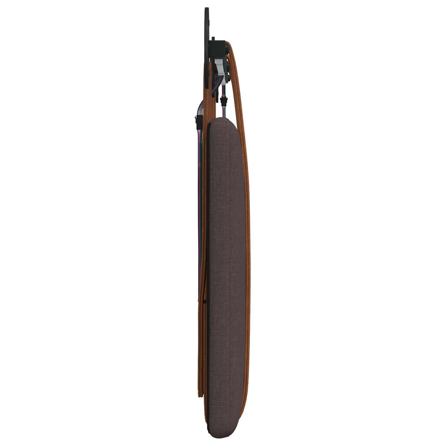 Hangend hoofdbord Met LED-verlichting Donkerbruin Antiek PU