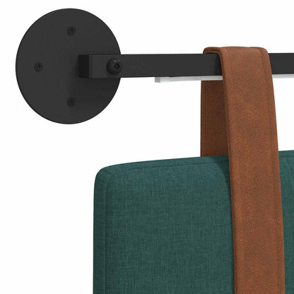 Hangend hoofdbord Met LED-verlichting Donkergroen Antiek PU