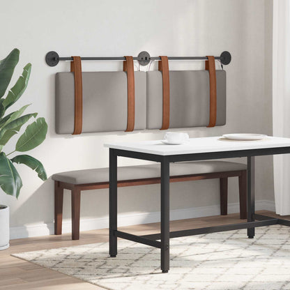 Hangend hoofdbord Met LED-verlichting Taupe Antiek PU