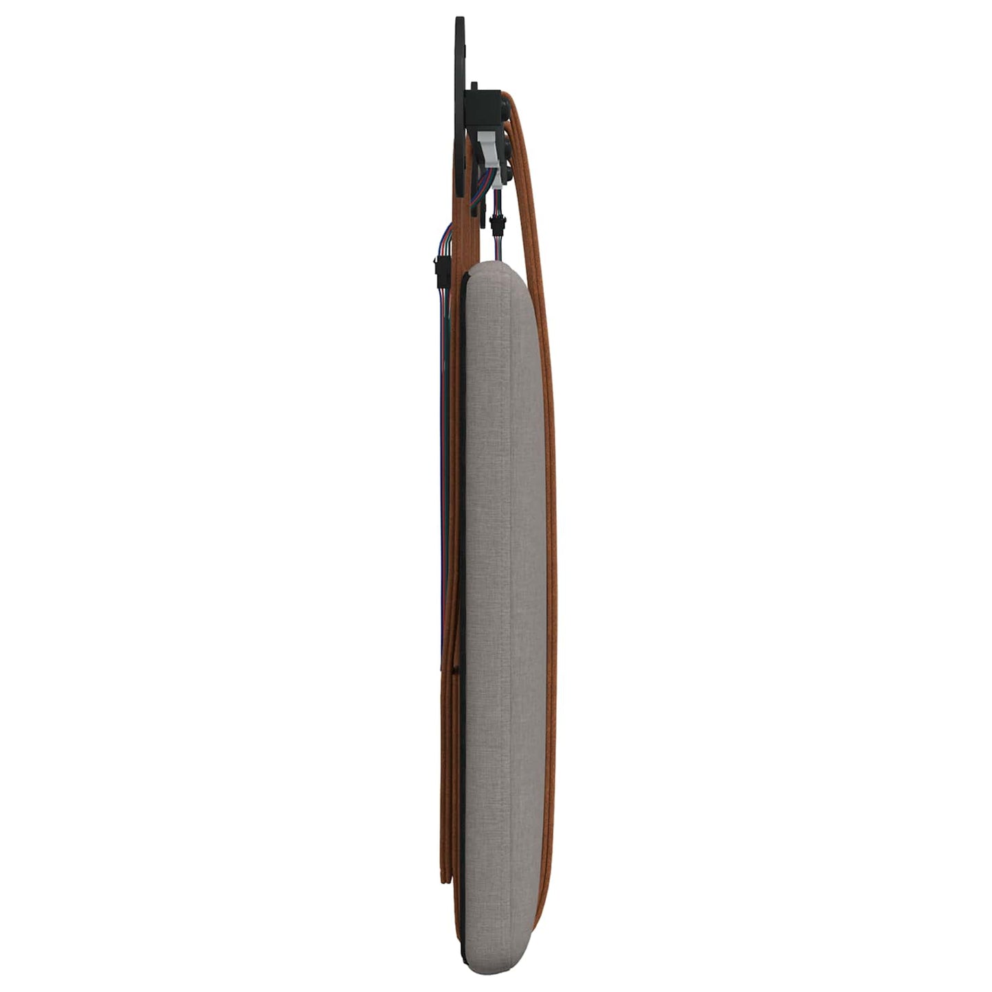 Hangend hoofdbord Met LED-verlichting Taupe Antiek PU