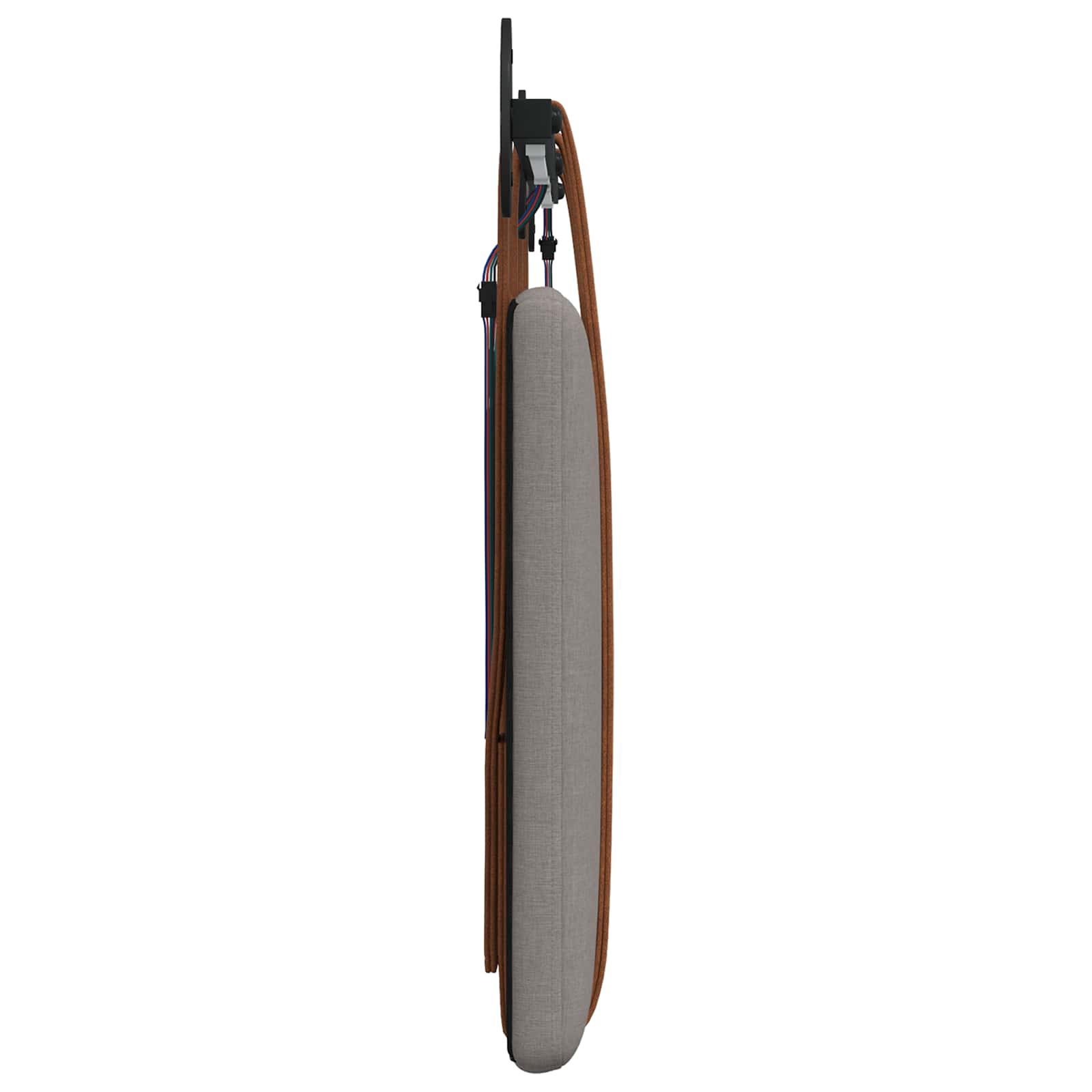 Hangend hoofdbord Met LED-verlichting Taupe Antiek PU