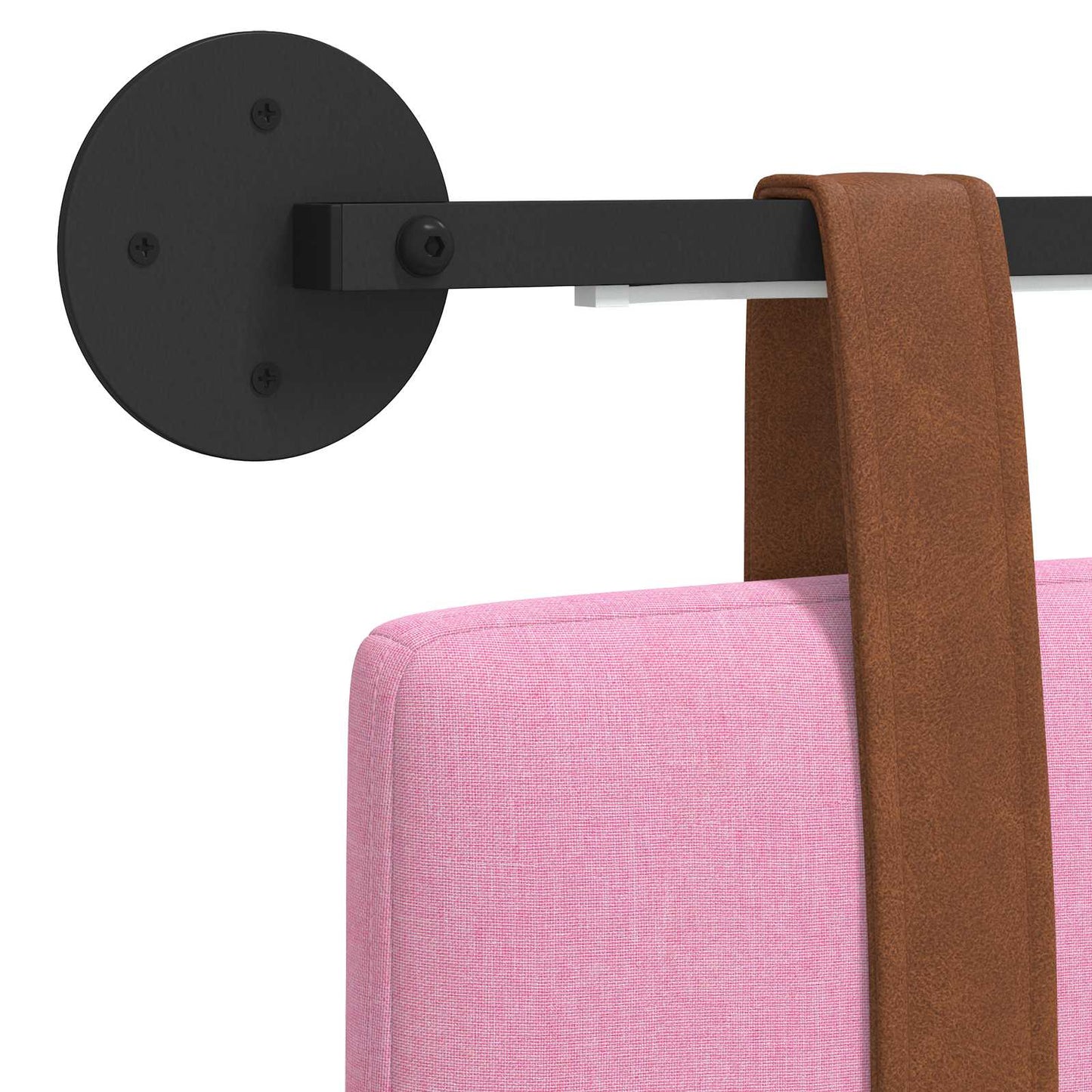 Hangend hoofdbord Met LED-verlichting Roze Antiek PU
