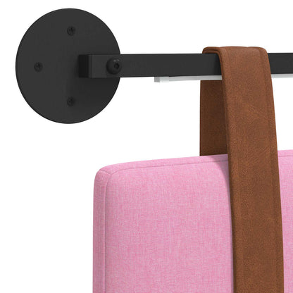 Hangend hoofdbord Met LED-verlichting Roze Antiek PU