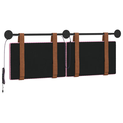 Hangend hoofdbord Met LED-verlichting Roze Antiek PU